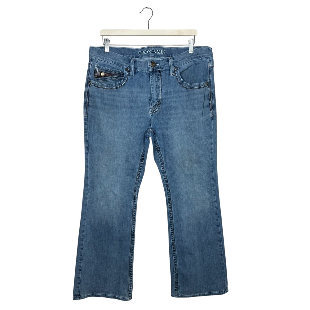 Cody James‎ Mens Light Wash Bootcut Jeans Size 36W x 30L